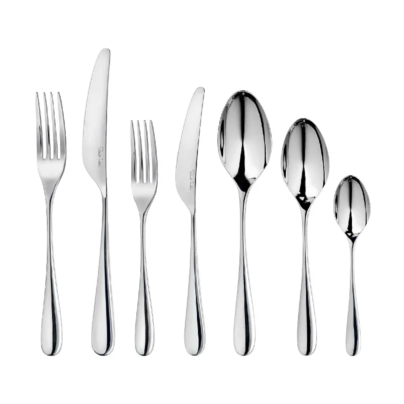 Arden Bright Cutlery Set, 56 Piece for 8 People - Includes 2 Arden Short Candlesticks