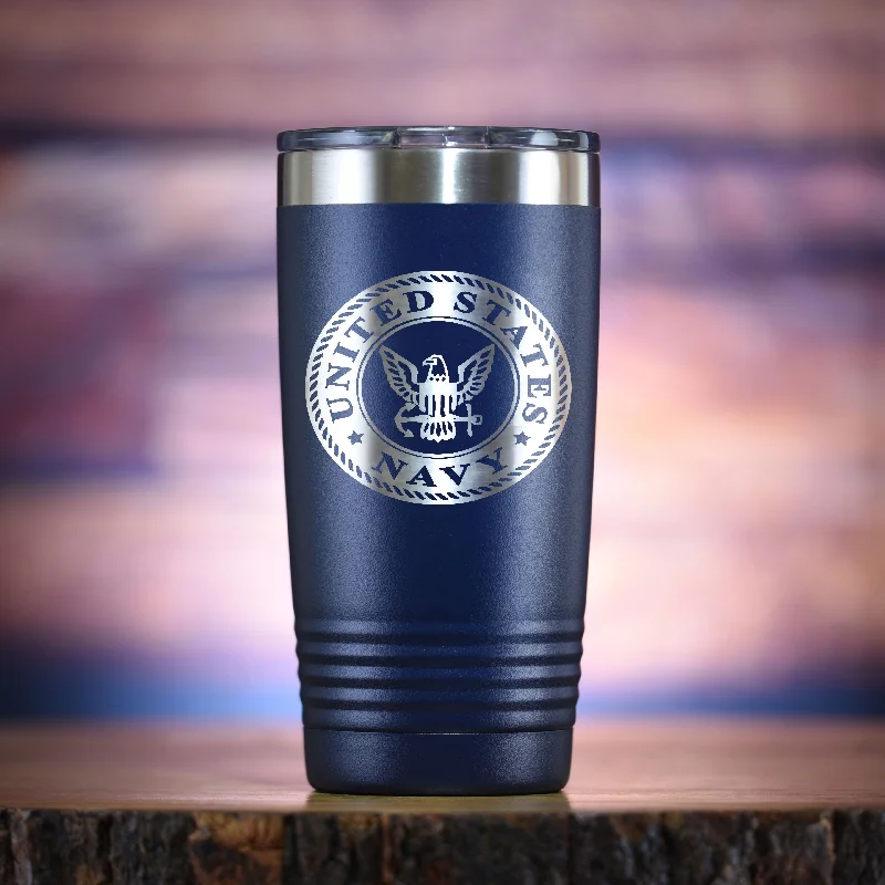 Navy Travel Coffee Tumbler