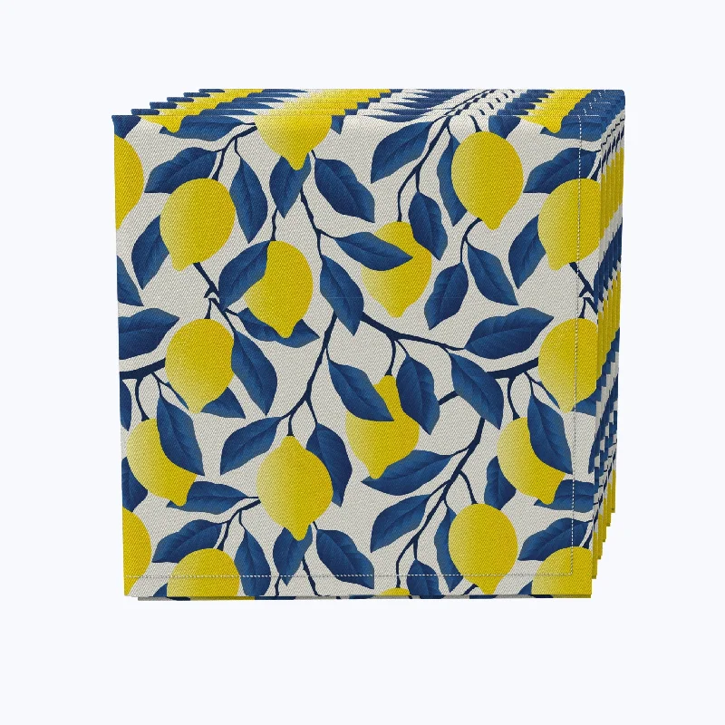 Lemon Tree with Blue Leaves Napkins