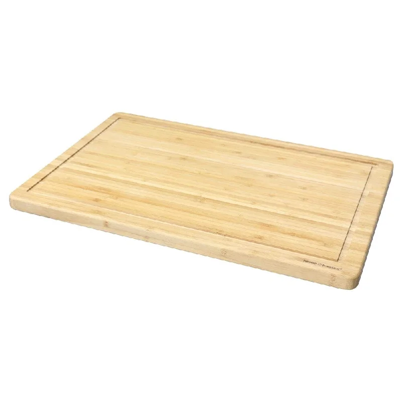 Home Basics Natural Bamboo Cutting Board with Juice Groove