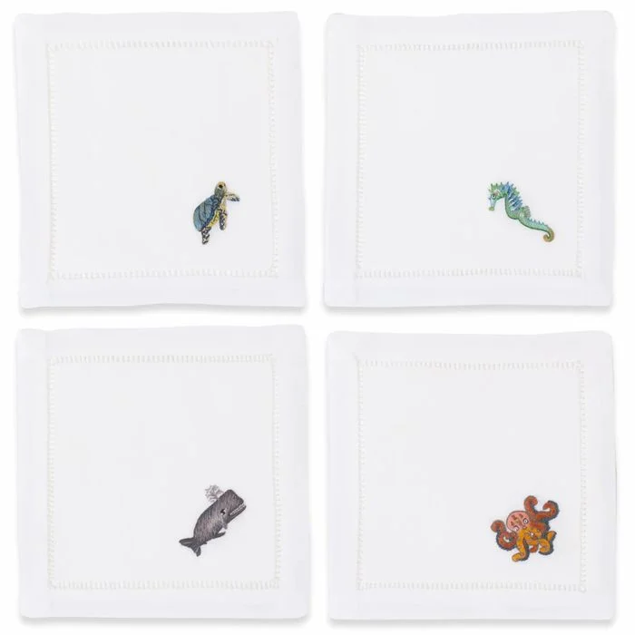 Sealife Cocktail Napkins Set of 4