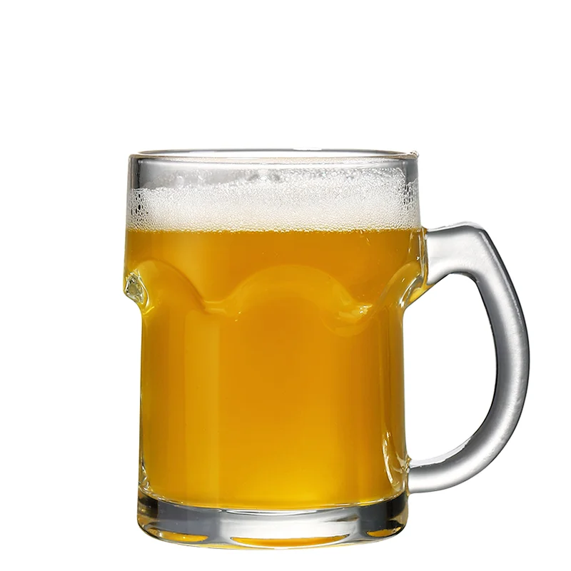 Beer Mug with Handle Craft Beer Mug Large Capacity Glass Fruit Tea Mug Mojito Mug Cold Drink Mug