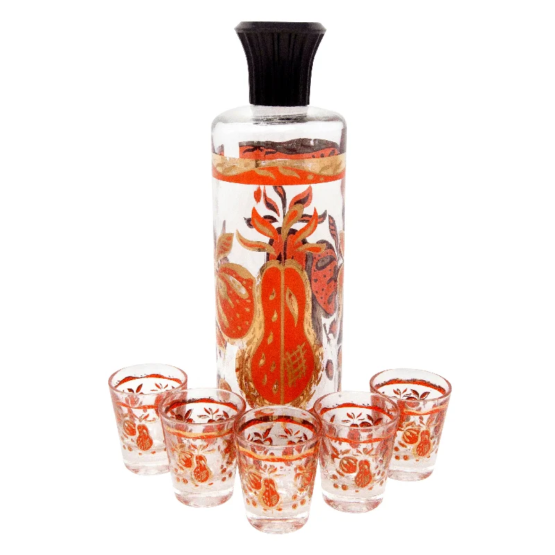 Orange Fruit Decanter Set