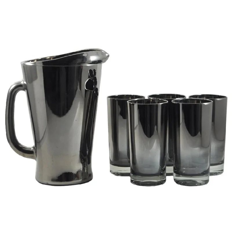 Mercury Coated Cocktail Pitcher Set