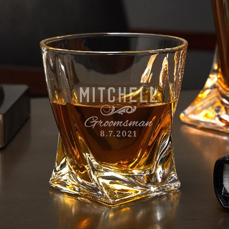 Classic Groomsman Engraved Twist Whiskey Groomsman Gift