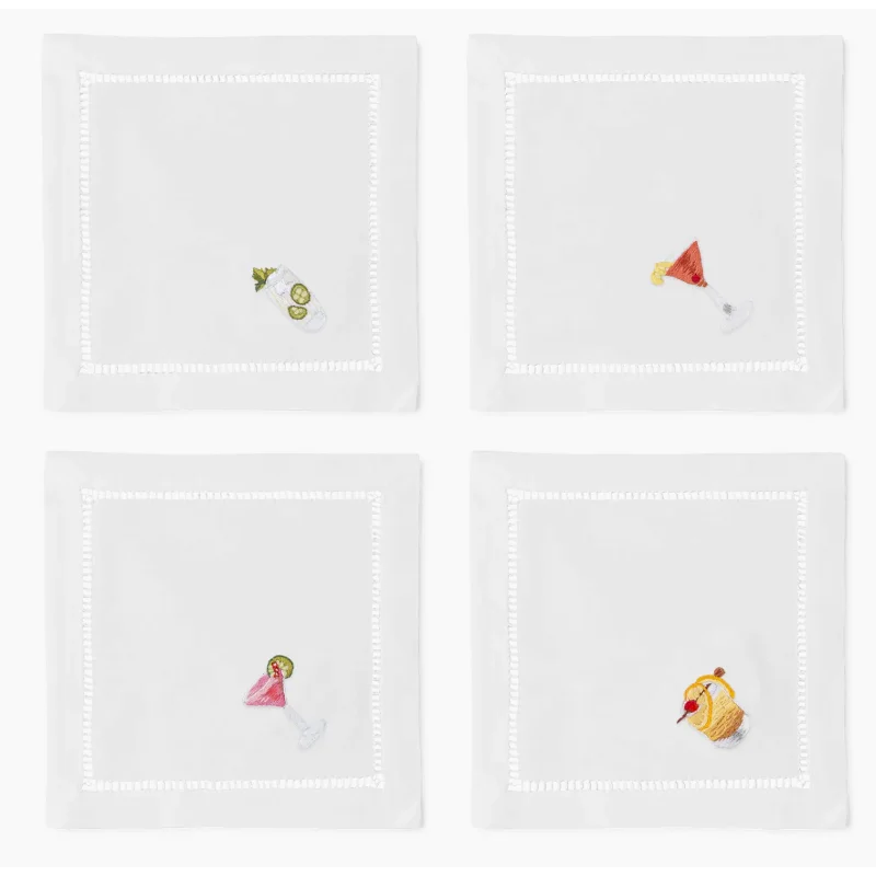 Summer Drinks Cocktail Napkins Set of 4