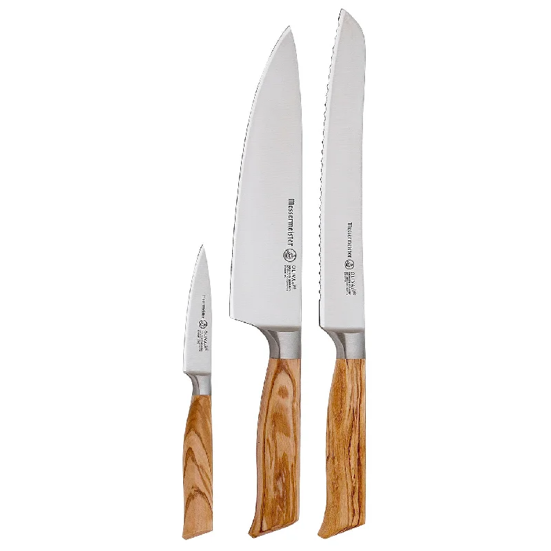 Messermeister Oliva Elite 3 Piece Trio Knife Set