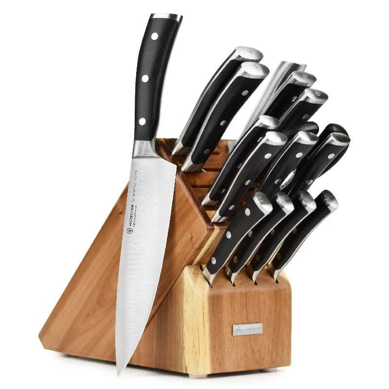 Wusthof Classic Ikon 16 Piece Acacia Knife Block Set