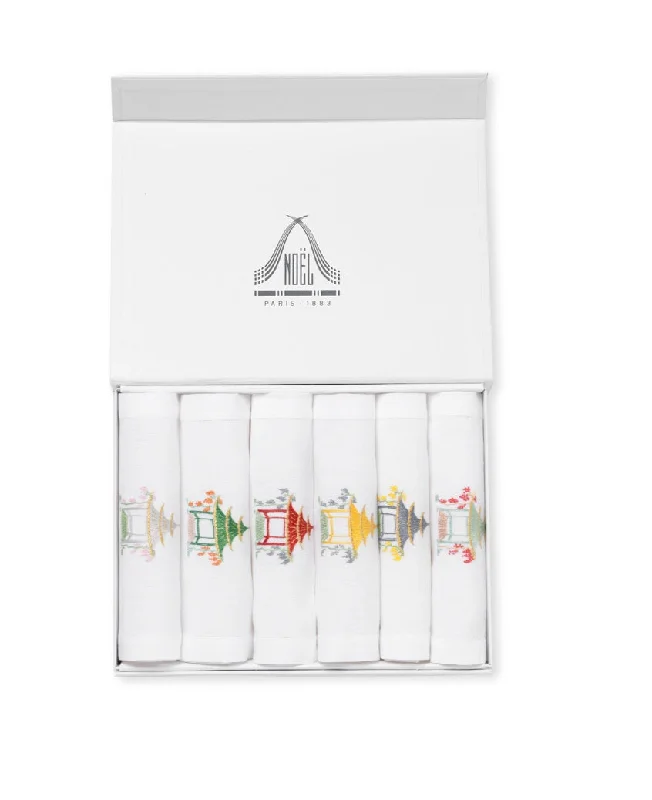 Pagoda Set of 6 Cocktail Napkins