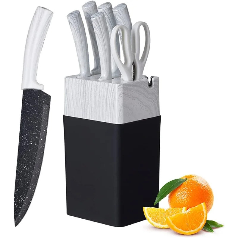 7-Pieces Black Anti-Rust Chef Knife Set