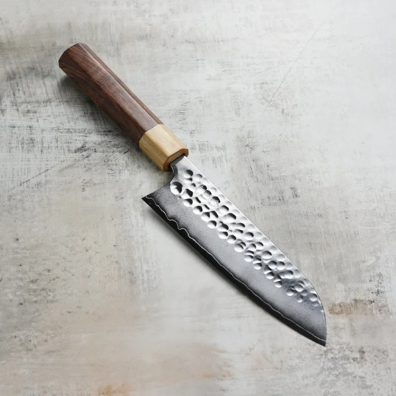 Yoshimi Kato Forged Ginsan Stainless Clad 6.7" Santoku