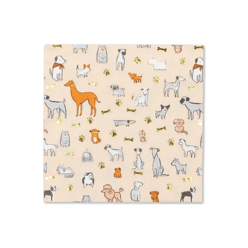 Bow Wow Dog Lunch Napkins 16ct