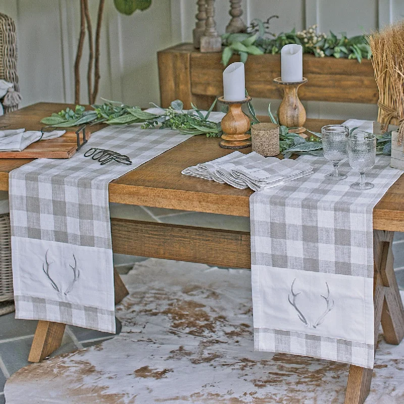 Antler Napkins Set Of 4 - Check  Park Designs