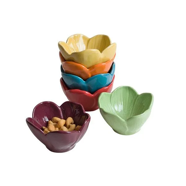 Dipping Dish Bowl Set - Set of 6 - Blossom Bowls - Colorful