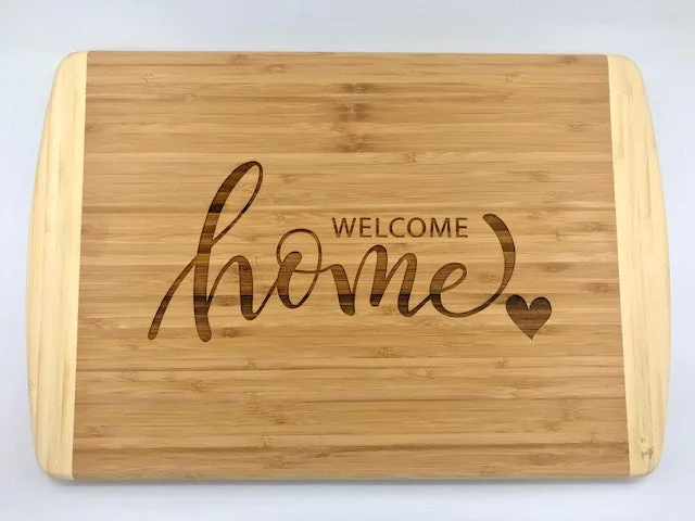 Large 2 - Toned Bamboo Cutting Board {Welcome Home}