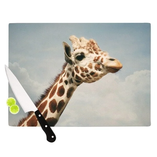 Kess InHouse Angie Turner "Giraffe" Animal Cutting Board