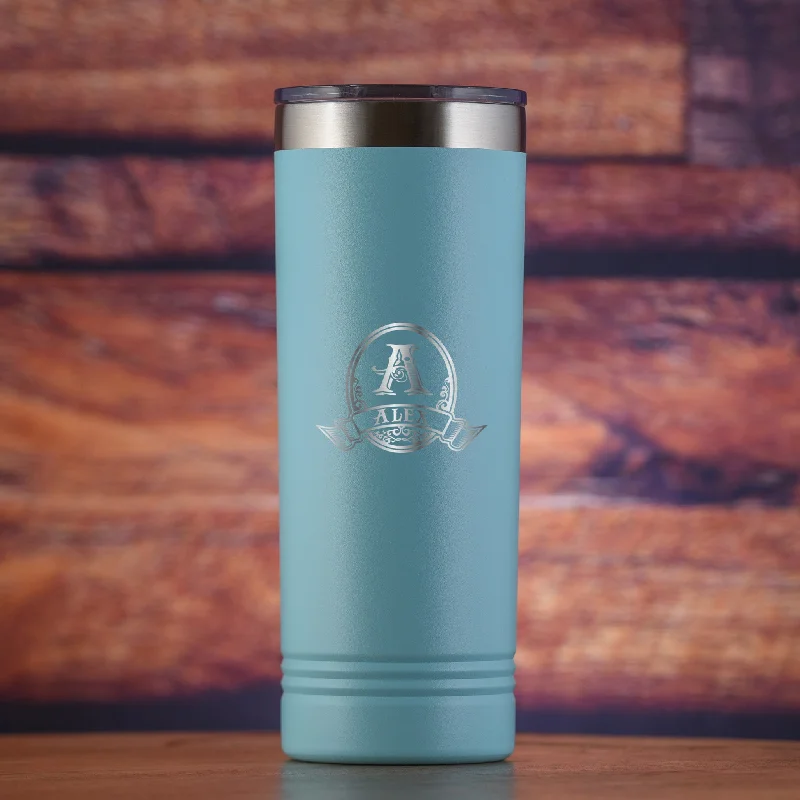 Personalized Skinny Travel Tumbler 22 oz