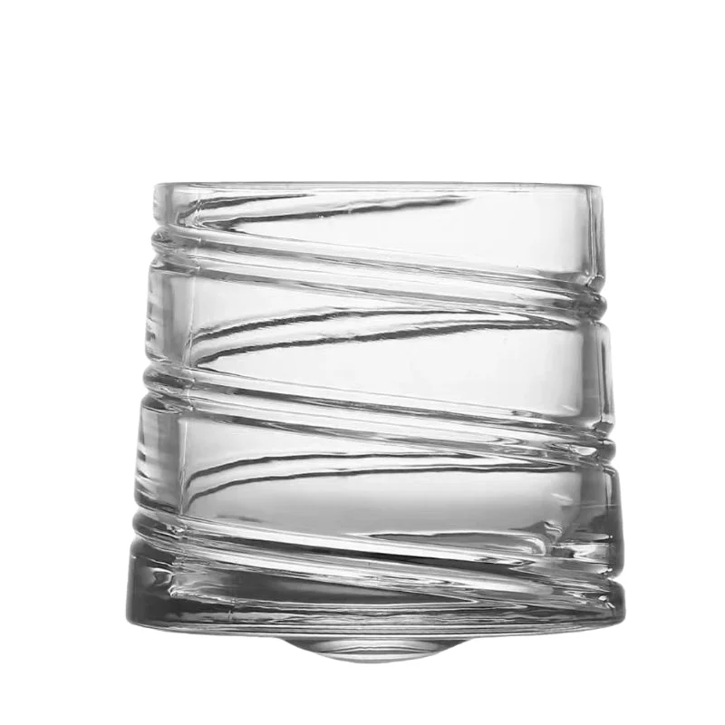 250ML-Creative Carving Thickened Rotating Crystal Glass Whiskey Glass Tumbler Glass