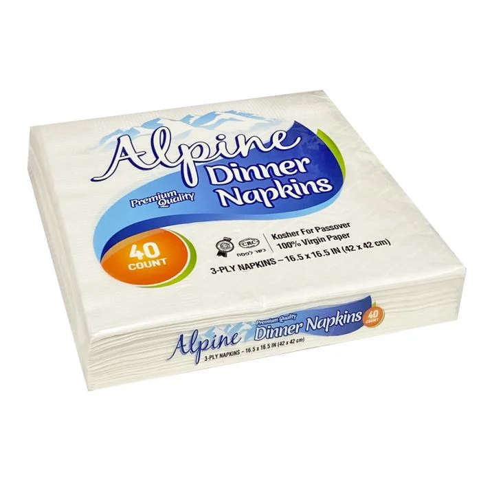 Alpine Dinner Napkins - Premium Quality - White (#12913)