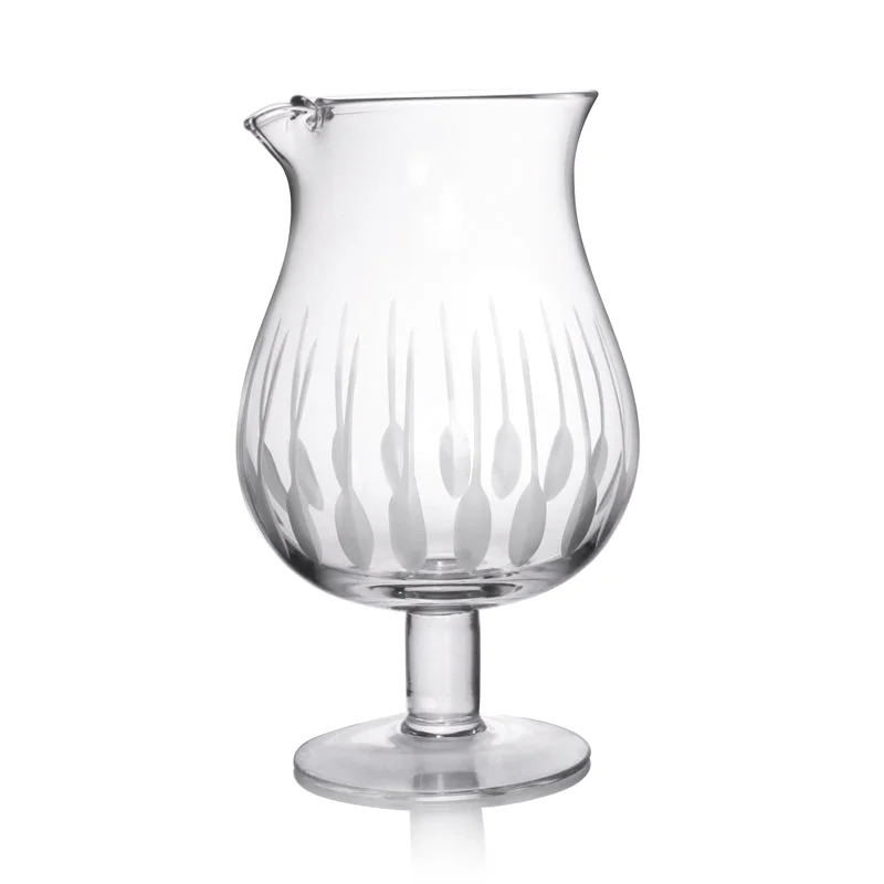 BarConic® Feather Etched Stemmed Mixing Glass - 1301ml (44oz.)