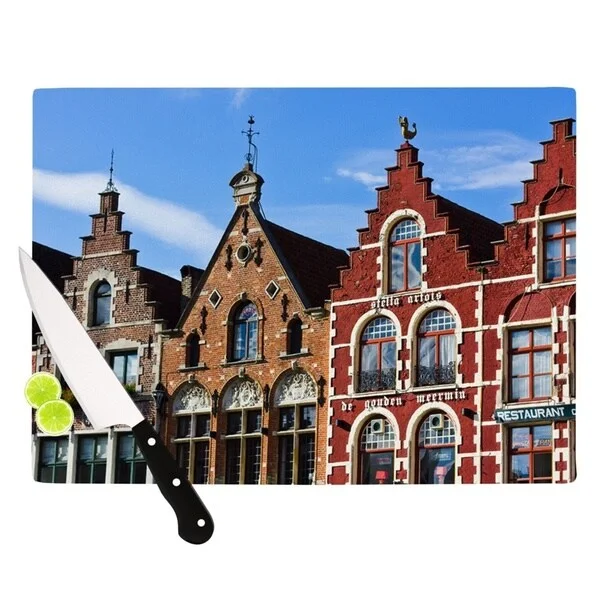 Kess InHouse Ann Barnes "Inbruges" City Street Cutting Board