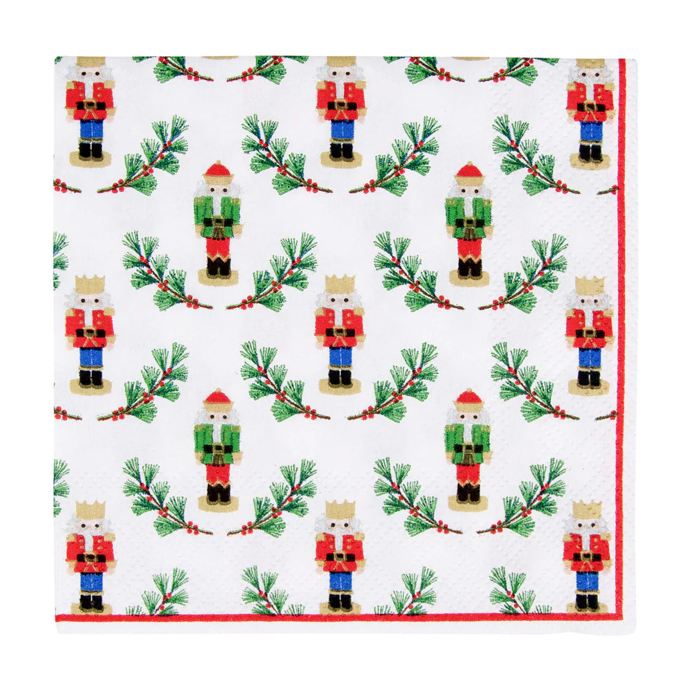 Caspari Cocktail Napkins: Little Nutcracker