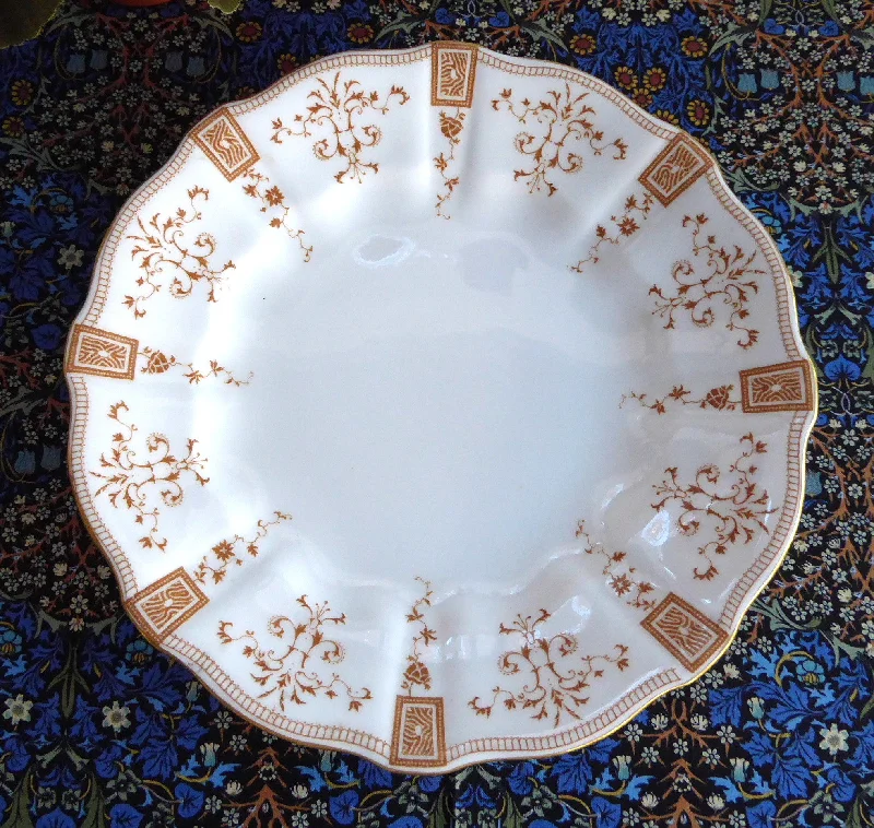 Royal Crown Derby Superb Luncheon Plate Art Nouveau Gold Festoons 1890s Afternoon Tea