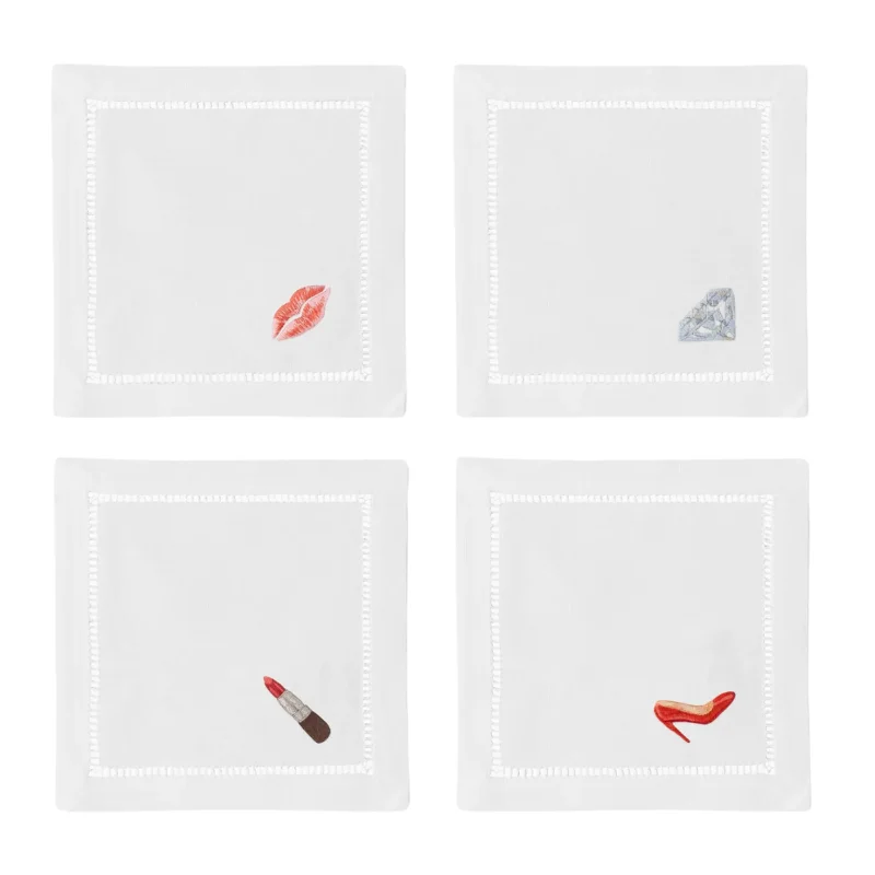 Diva Cocktail Napkin Set of 4