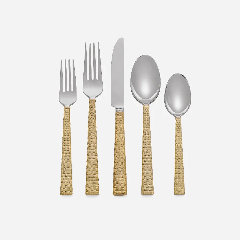 Palm Gold 5-Piece Cutlery Set