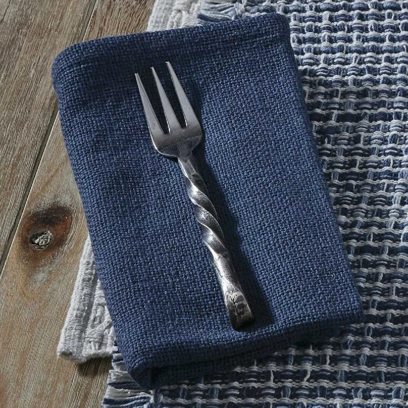 Tweed Burlap Napkin - Denim set of 6 Park Designs