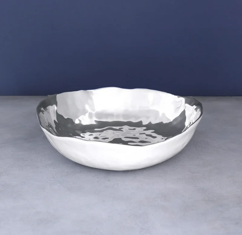 Thanni Osaka Bowl White and Silver Large