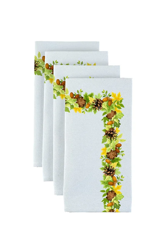 Pinecones Leaves Garland Napkins