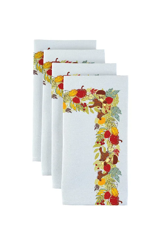 Artistic Autumn Garland Napkins