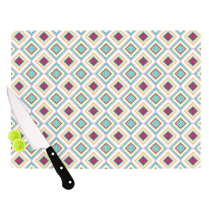 KESS InHouse Empire Ruhl 'Hip Diamonds' Diamond Pattern Cutting Board