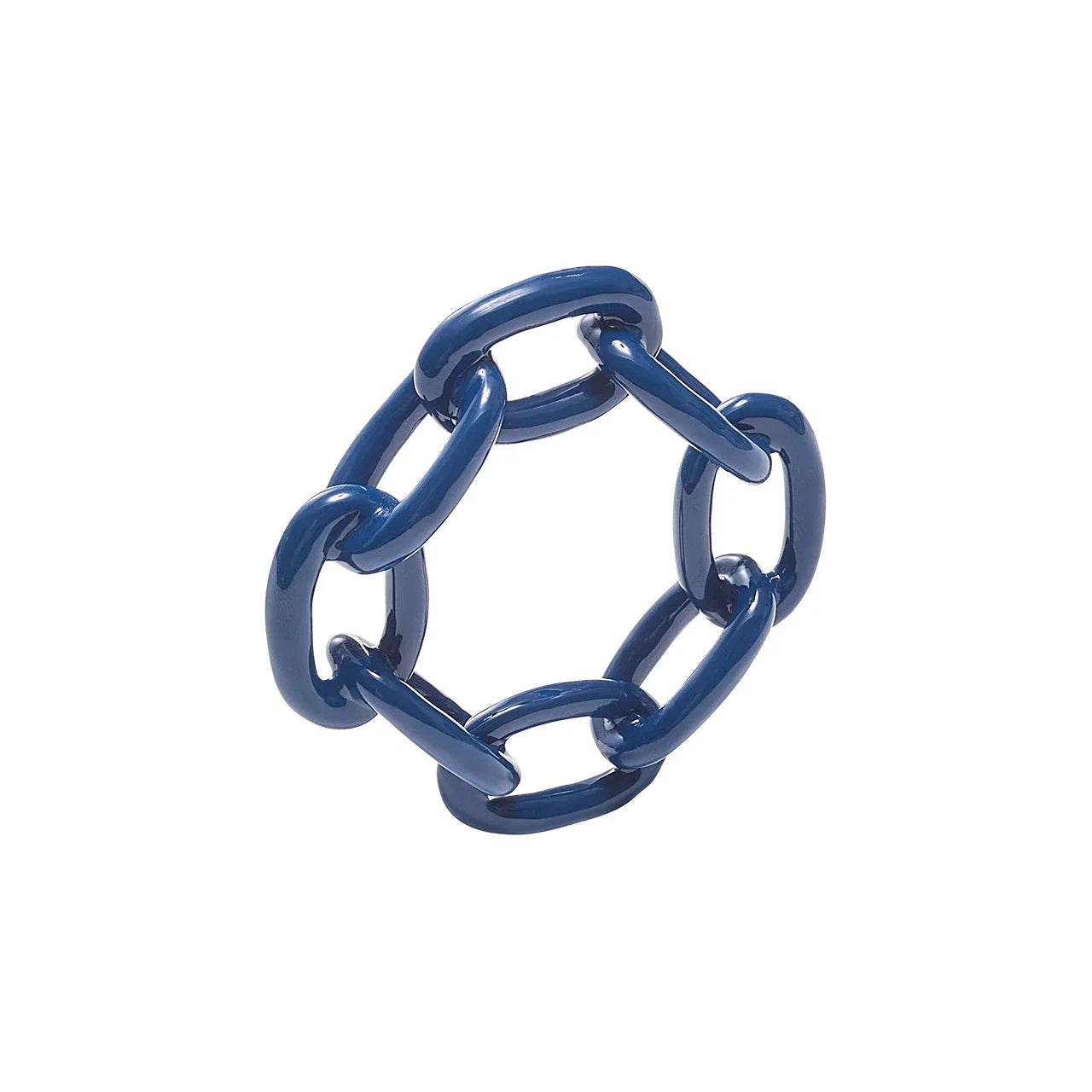 Enamel Chain Link Napkin Ring, Set of 4