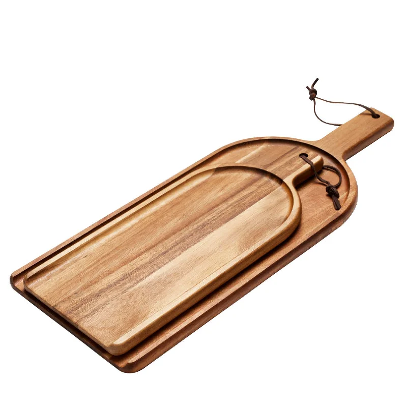 Epicurean Cuisine Wooden Tray Set 2 Piece