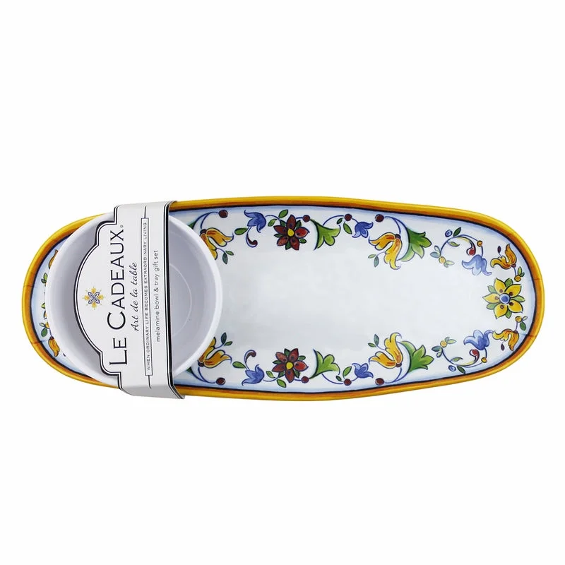 Le Cadeaux Capri Melamine Bowl and Tray Set