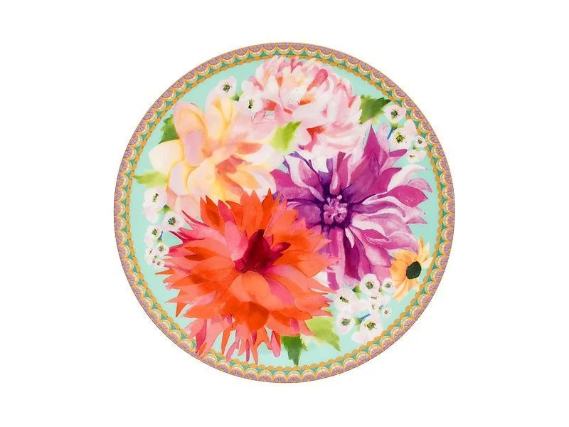 Maxwell & Williams Teas & C's Dahlia Daze Coupe Plate 19.5cm Sky