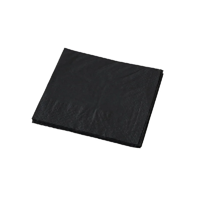 Black 2ply Cocktail Napkin 1/4 Fold - 2000/CTN