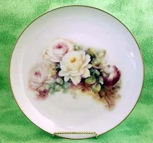 Dessert Plate 8 inch White Rose Spray