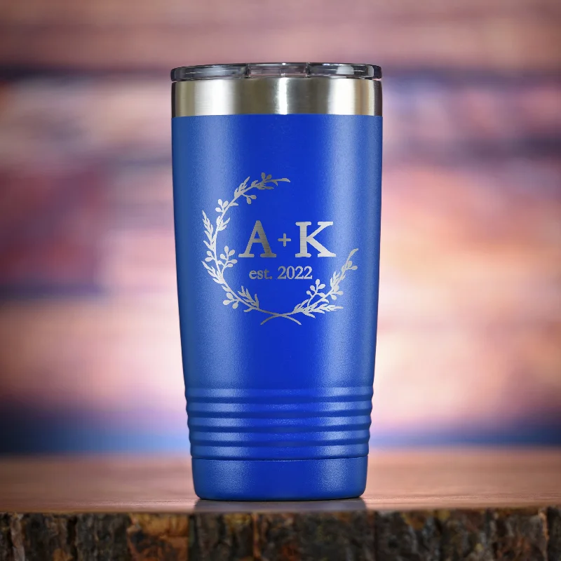 Wedding Favor Insulated Travel Tumbler Gift