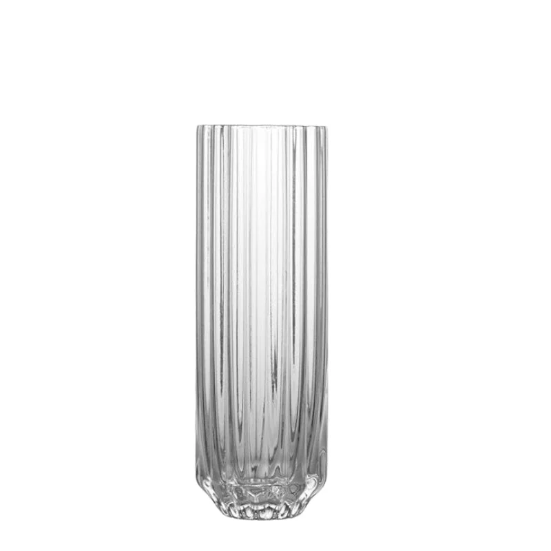 Premium Striped Collins Tumblers,Drinking Glasses with Heavy Base for Water,Juice, Cocktails,Beverages