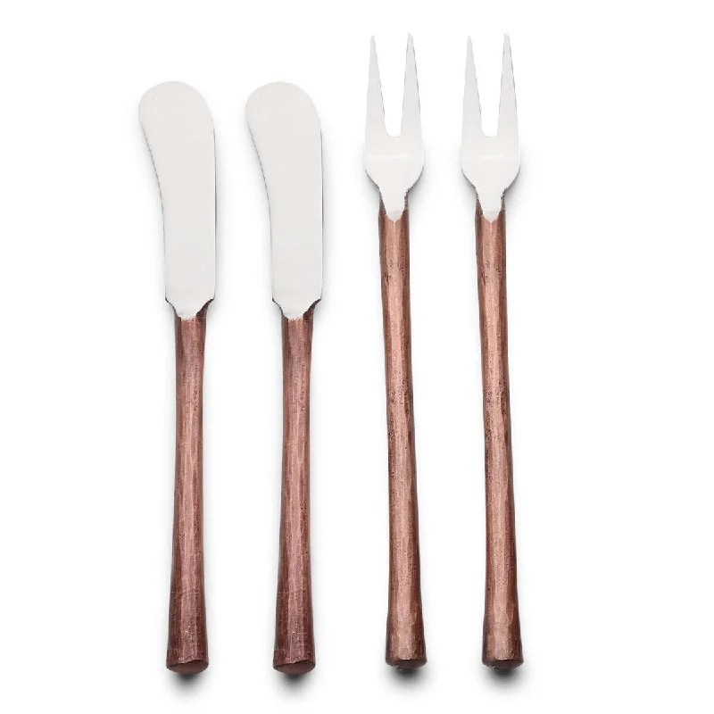 Camellia Cheese Fork & Spreader 4 Pc. Set