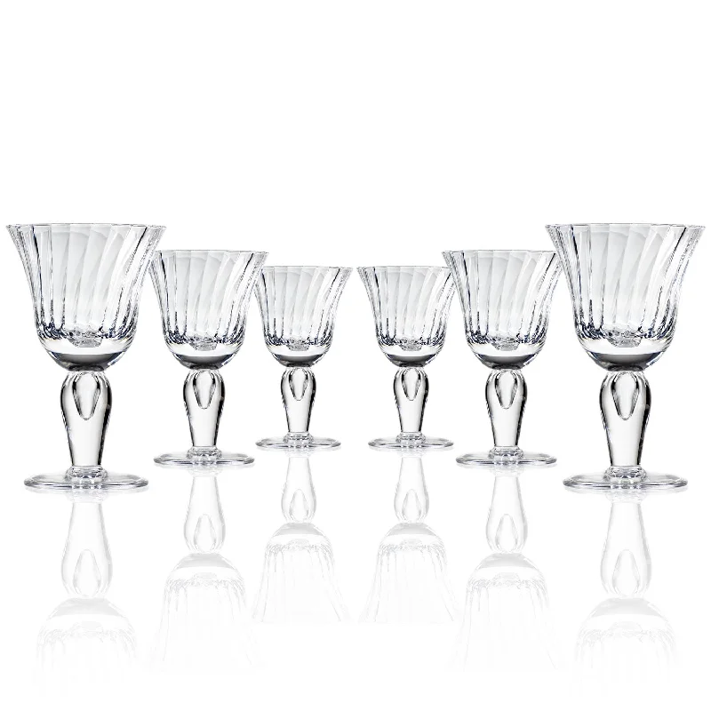 Venezia 10oz Clear Acrylic Wine Stemware | Set of 6