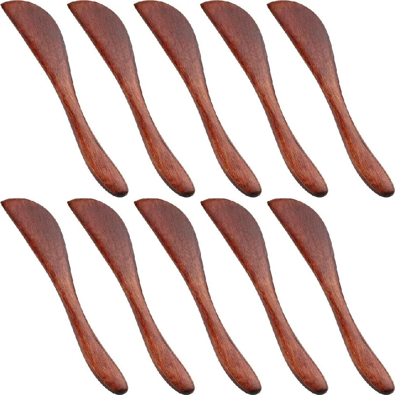 10Pcs Wooden Butter Spreaders