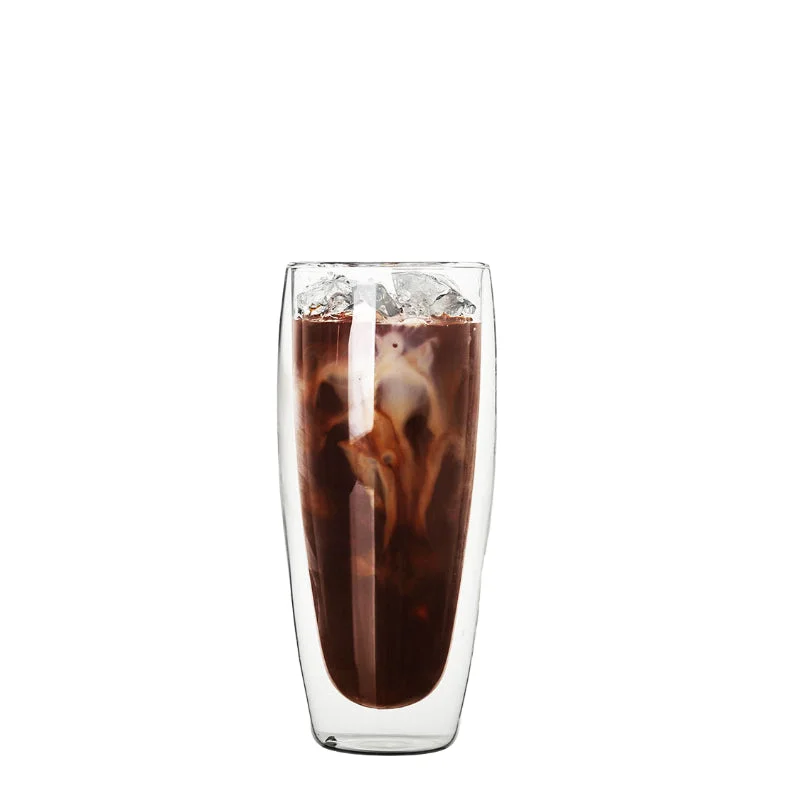 650ML Double Walled Glass Coffee Mugs,Insulated Glass for Latte Cappuccino Americano Tea milk Beverage