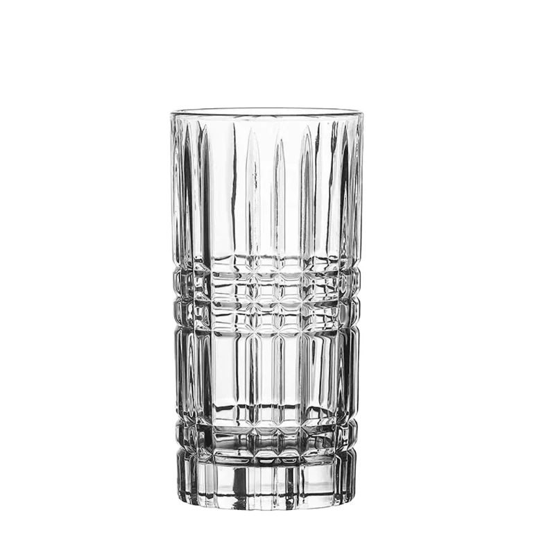 350ML-European Retro Embossed Cocktail Glass Glass Long Drink Cup Collin Cup