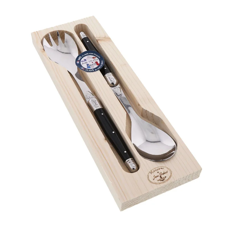 Laguiole Jean Dubost Maison Salad Set Black 2 Piece