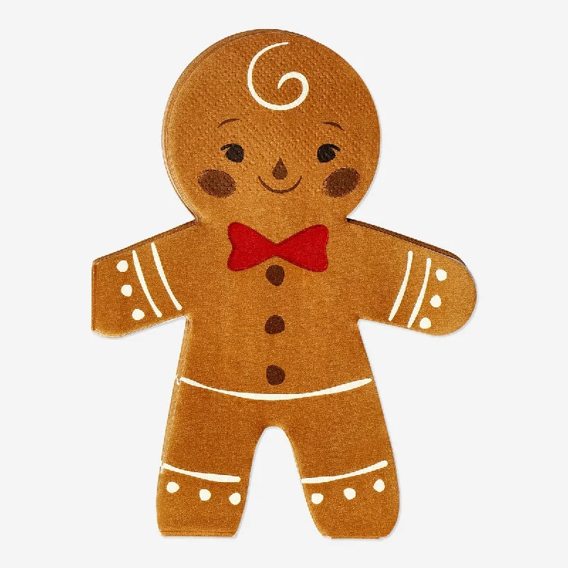 Gingerbread shaped napkins 16 pcs