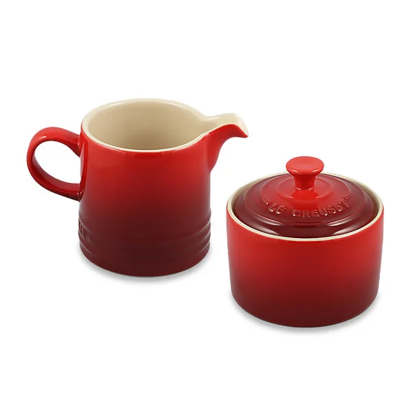 Le Creuset Stoneware Cream & Sugar Set - Cerise